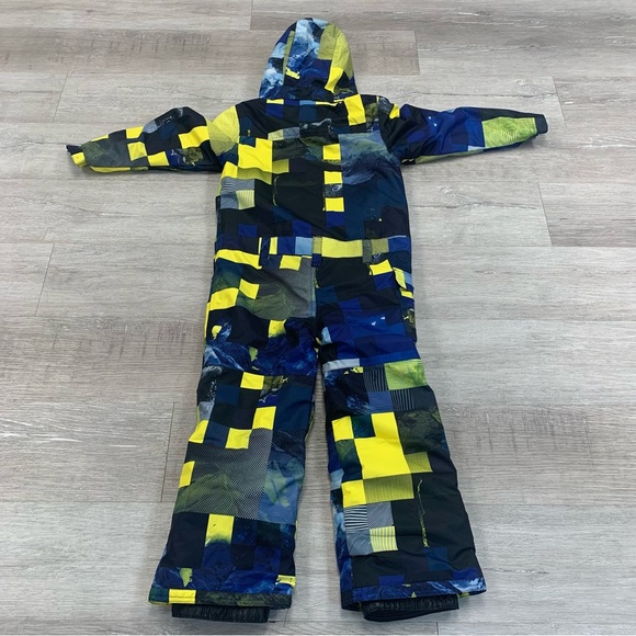 SMAINING Yellow Plaid Kids Waterproof Winter One Piece Snowboard Suit Size 6T - Picture 6 of 7